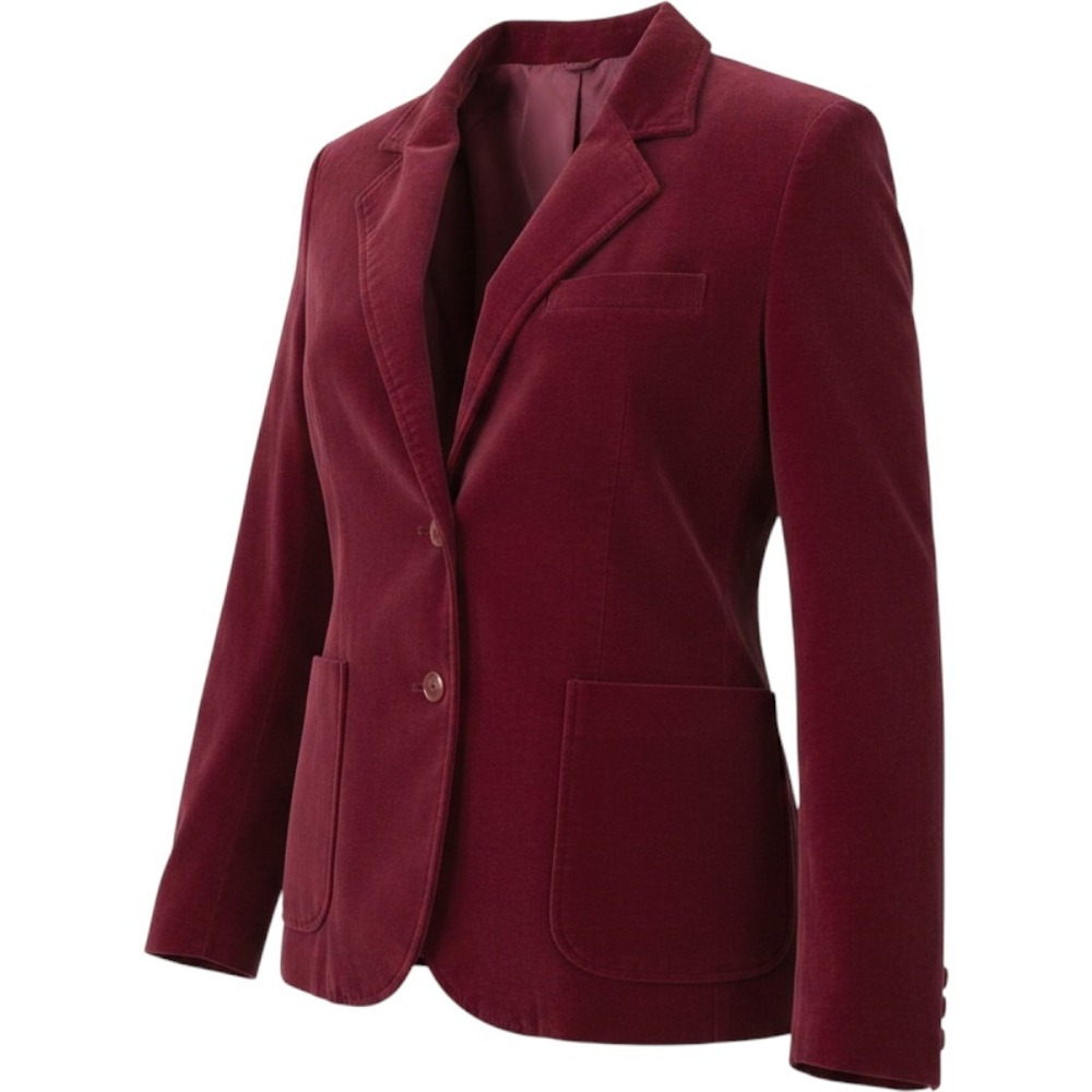 16 Vintage Soft Cotton Velvet‎ Gil & Co Blazer Red Dark Academia Whimsigoth